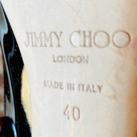 Jimmy Choo:  Nude/Black Pumps Platform Heel Pumps - Picture 7 of 8